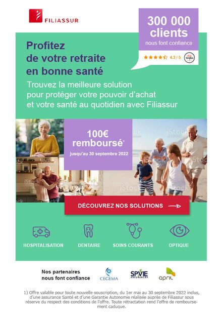 Filiassur — second angle : profiter de sa retraite en bonne santé