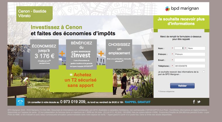 BPD Marignan — Investissement locatif à Cenon : landing défiscalisation.