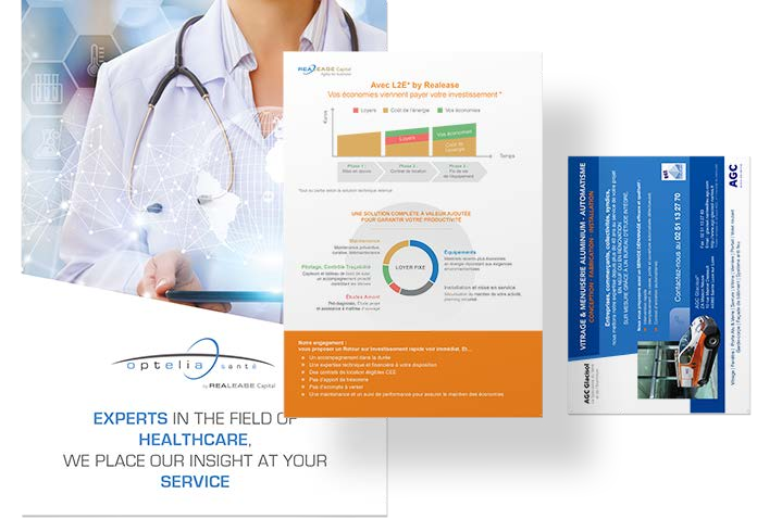 Optelia Santé — plaquette et flyers de l'offre santé
