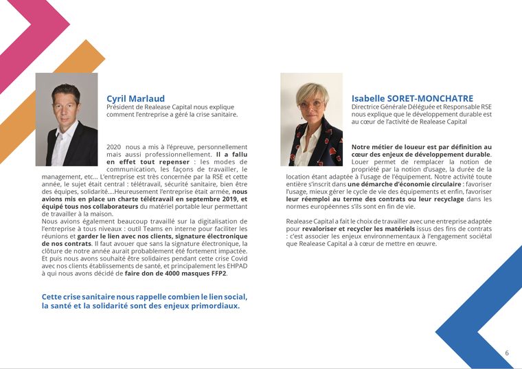 Rapport RSE 2020 — pages intérieures, chiffres clés en infographie